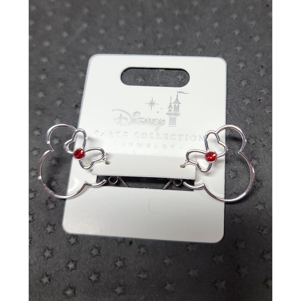 Disney Parks exclusive Minnie Mouse silhouette earrings.